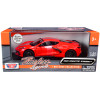 2020 Chevrolet Corvette C8 Stingray Red with Silver Racing Stripes
