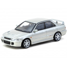 Mitsubishi Lancer GSR Evolution RHD (Right Hand Drive) Silver Metallic with Tarmac Cards 