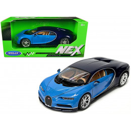 Bugatti Chiron Blue and Dark Blue Two-Tone 