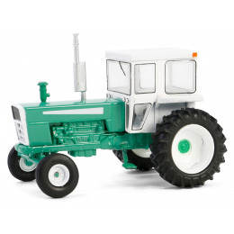 1973 Tractor with Closed Cab Green and White 
