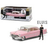 Elvis Presley's 1955 Pink Cadillac Fleetwood Series 60 with Elvis Presley Figurine 1/43 Diecast Model Car by Greenlight