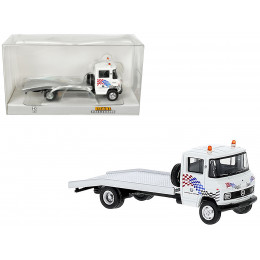 1968 Mercedes-Benz L 608 D Flatbed Truck White with Graphics 