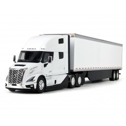 Volvo VNL 860 High-Roof Sleeper and 53' Trailer with Skirts White 1/50 Diecast Model by First Gear