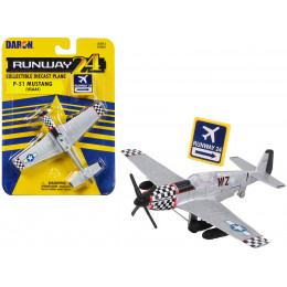 North American P-51 Mustang Fighter Aircraft Silver Metallic 