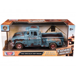 1955 GMC Blue Chip Pickup Truck Matt Blue (Rusted) 