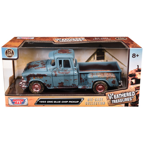 1955 GMC Blue Chip Pickup Truck Matt Blue (Rusted) 