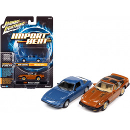 1982 Mazda RX-7 Blue Metallic and 1981 Datsun 280ZX Orange Mist Metallic 