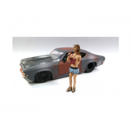 Look Out Girl Monica Figure For 1:24 Scale Diecast Car Models by American Diorama