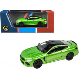 BMW M8 Coupe Java Green Metallic with Black Top 1/64 Diecast Model Car by Paragon