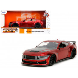 2024 Ford Mustang Dark House Candy Red with Gray Hood 