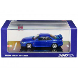 Nissan Skyline GT-R (R33) RHD (Right Hand Drive) Bayside Blue Metallic 1/64 Diecast Model Car by Inno Models