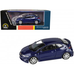 2007 Honda Civic Type R FN2 Sapphire Blue Metallic 1/64 Diecast Model Car by Paragon Models