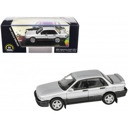 1988 Mitsubishi Galant VR-4 Grace Silver Metallic and Chateau Silver 1/64 Diecast Model Car by Paragon Models