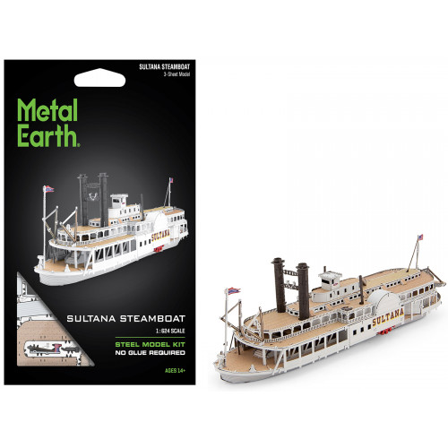 Model Kit Sultana Steamboat (Moderate Difficulty) Steel Model by Metal Earth