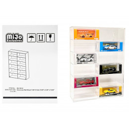 Showcase 12 Car Display Case Wall Mount with Clear Back Panel and Extra Space 