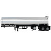 Tag-Axle Elliptical Tanker Trailer Silver 1/87 (HO) Plastic Model by Promotex
