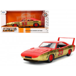 1969 Dodge Charger Daytona #33 Red and Gold Metallic with Graphics 