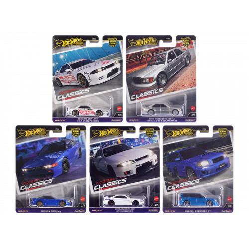 'Modern Classics' 5 piece Set 'Car Culture' 2024 Series E Diecast Model Cars by Hot Wheels