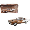 1971 Plymouth Barracuda Tahitian Walnut Metallic and White Limited Edition to 402 pieces Worldwide 1/18 Diecast Model Car by ACME