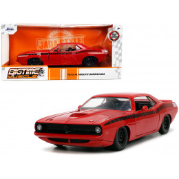1973 Plymouth Barracuda Red with Black Stripes 