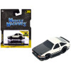1983 Toyota Sprinter Trueno (AE86) White with Carbon Hood 1/64 Diecast Model Car by Muscle Machines