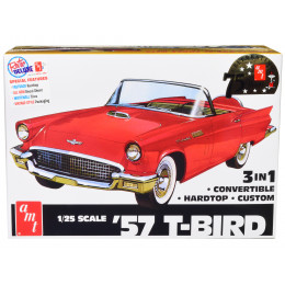 Skill 2 Model Kit 1957 Ford Thunderbird 3-in-1 Kit 1/25 Scale Model by AMT