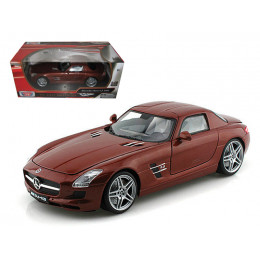 Mercedes SLS AMG Gullwing Chocolate 1/18 Diecast Car Model by Motormax