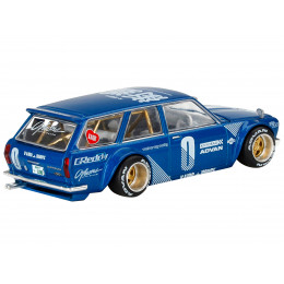 1971 Datsun 510 Wagon RHD (Right Hand Drive) Blue Metallic (Designed by Jun Imai) 