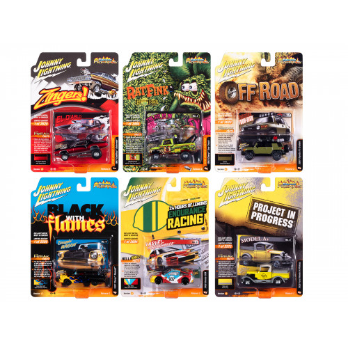 'Street Freaks' 2023 Set A of 6 Cars Release 2 1/64 Diecast Model Cars by Johnny Lightning