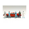 Hazmat Crew 6 piece Figurine Set for 1/24 Scale Models by American Diorama