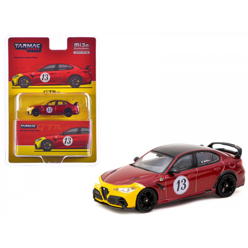 Alfa Romeo Giulia GTAm #13 Red Metallic and Yellow with Black Top 