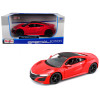 2018 Acura NSX Red with Black Top 1/24 Diecast Model Car by Maisto