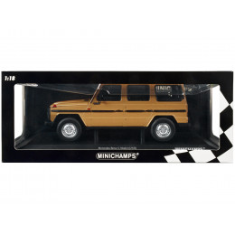 1980 Mercedes-Benz G-Model (LWB) Beige with Black Stripes Limited Edition to 504 pieces Worldwide 1/18 Diecast Model Car by Minichamps