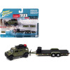 2004 Hummer H2 Medium Sage Green with Open Trailer Limited Edition to 6012 pieces Worldwide 