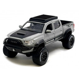 2023 Toyota Tacoma TRD PRO Off Road Pickup Truck Cement Gray with Black Hood and Roofrack 