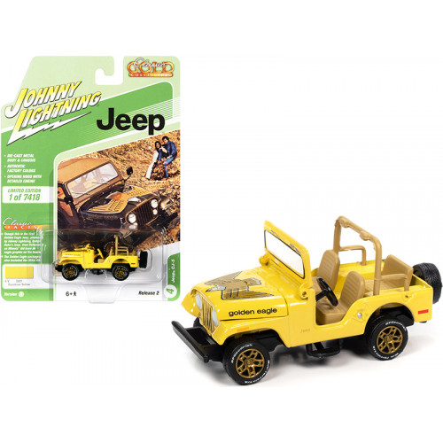 Jeep CJ-5 Sunshine Yellow with Golden Eagle Graphics 
