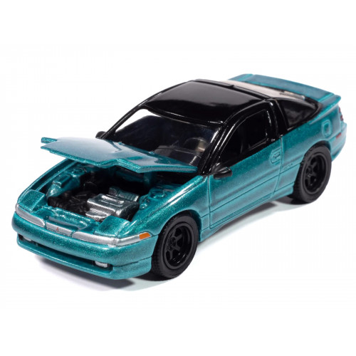 1991 Mitsubishi Eclipse GSX Tennessee Blue Metallic with Black Top 