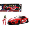 2020 Toyota Supra Red with Graphics and Miriya Sterling Diecast Figurine