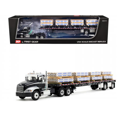 Mack Pinnacle Day Cab with Minimizer Parts & 53' Wilson Roadbrute Flatbed Trailer with 