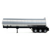 3-Axle Chemical Tanker Trailer Silver 1/87 (HO) Plastic Model by Promotex