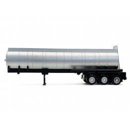 3-Axle Chemical Tanker Trailer Silver 1/87 (HO) Plastic Model by Promotex