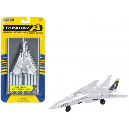 Grumman F-14 Tomcat Fighter Aircraft Silver Metallic 