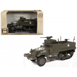 M3 Half-Track AFV with M2HB Machine Gun Olive Drab 