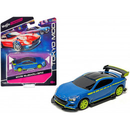2019 Subaru BRZ Blue with Black Top and Bright Green Accents 