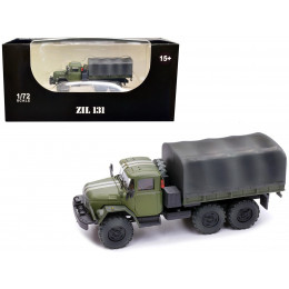 ZIL 131 Cargo Truck Green with White Stripes 