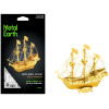 Model Kit Golden Hind Galleon Gold Version (Moderate Difficulty) Steel Model by Metal Earth