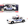 2008 Ford Crown Victoria Police Interceptor White with Dark Blue Stripes