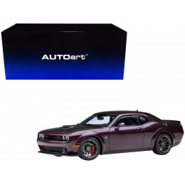2022 Dodge Challenger R/T Scat Pack Widebody Hellraisin Purple Metallic 1/18 Model Car by Autoart