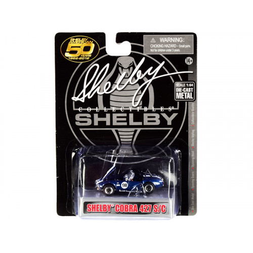 1965 Shelby Cobra 427 S/C #98 Blue Metallic with White Stripes 