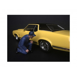 Mechanic Juan with Lug Wrench Figurine for 1/18 Scale Models by American Diorama